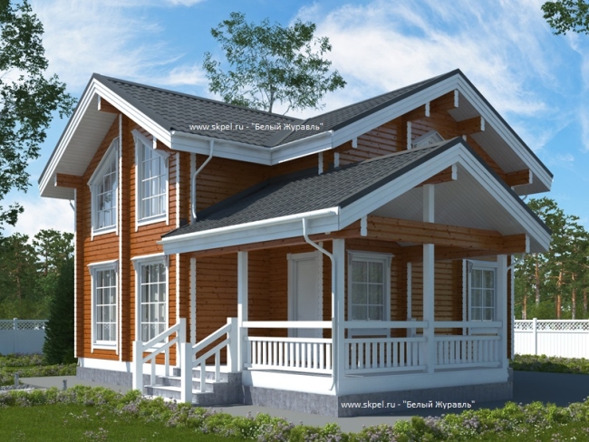 Дом из бруса 8х8 ДБ-77 Дом из бруса 8х8 ДБ-77